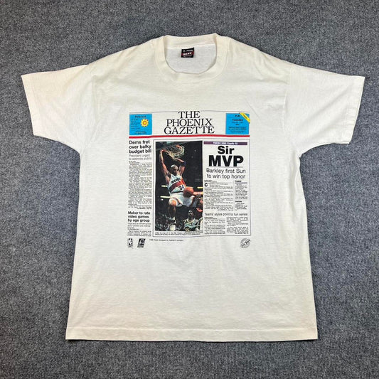 Vintage Charles Barkly Newpaper T Shirt